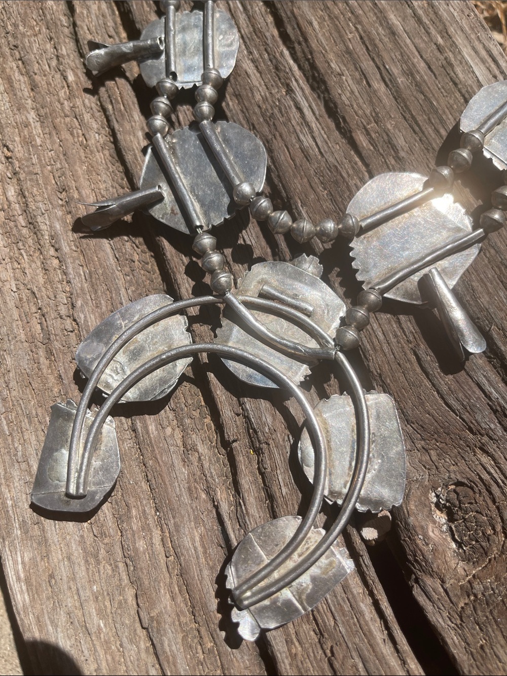 Vintage turquoise Squash Blossom Necklace - Picture 6 of 8